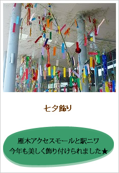 七夕飾りのレポートです。